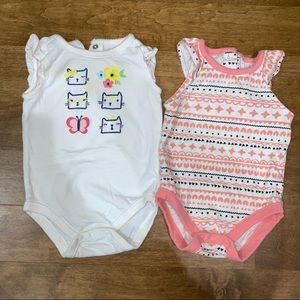 Gymboree baby 0-3m set of onesies with ruffle tops